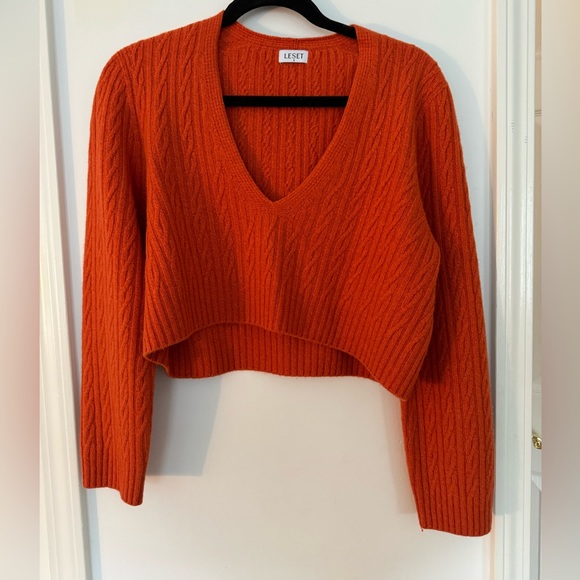 Leset Orange Sweater Set Size S - Picture 2 of 6
